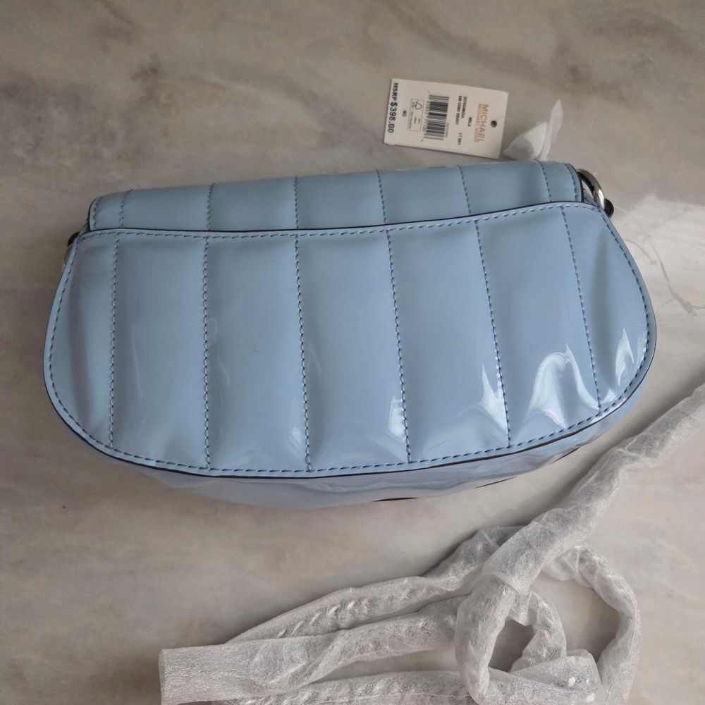 Michael Kors Blue Quilted Shoulder Bag - Picture 6 of 11